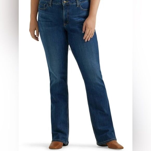 Lee Midrise Bootcut Jeans - Size 16 Petite - Picture 3 of 6